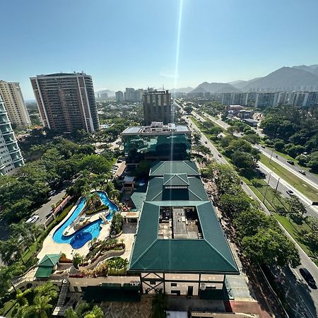 Flat Com Vista Panoramica -15- Na Barra Da Tijuca - Estacionamento Gratuito - Frigobar - Ar Condicionado - Piscina - Academia - Balsa Para Praia Gratis - Varanda - Vista Parcial Mar E Lagoa Rio de Janeiro Eksteriør billede