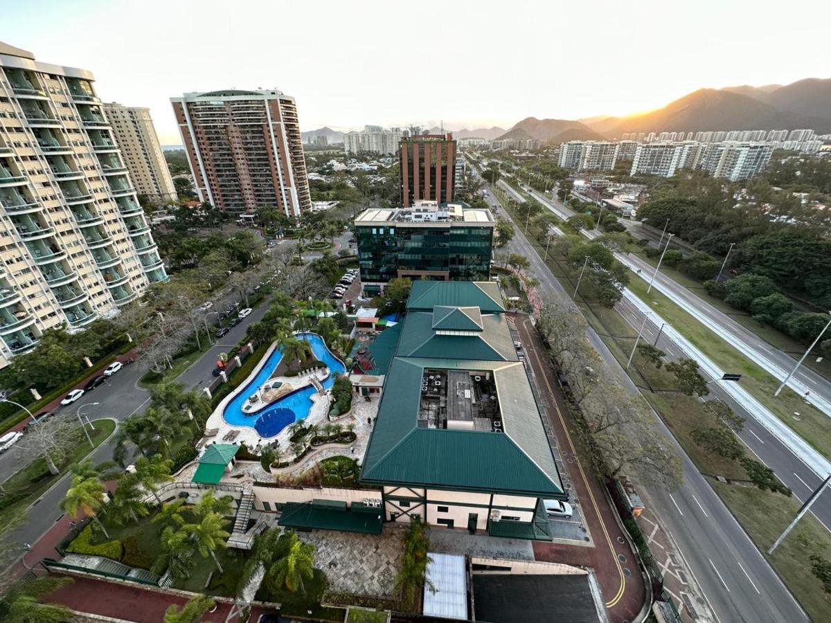 Flat Com Vista Panoramica -15- Na Barra Da Tijuca - Estacionamento Gratuito - Frigobar - Ar Condicionado - Piscina - Academia - Balsa Para Praia Gratis - Varanda - Vista Parcial Mar E Lagoa Rio de Janeiro Eksteriør billede